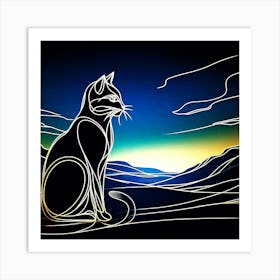 Feline Creative Cat Illustration 73 1 Art Print