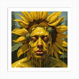 Sunflower Head Art Print