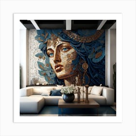 A breathtaking portrait of Egyptian beautiful Queen Art Print