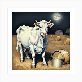 Cow In The Field 9 Art Print