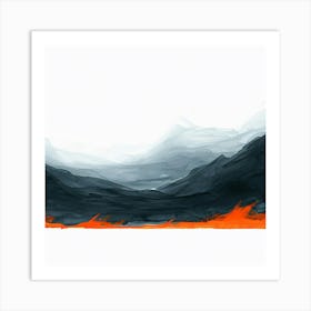 Flaming Mountains Art Print