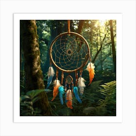 Dream Catcher In The Forest Art Print