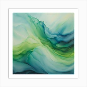 Abstract Wave Painting Art Print