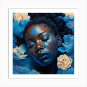 Blue Roses Art Print