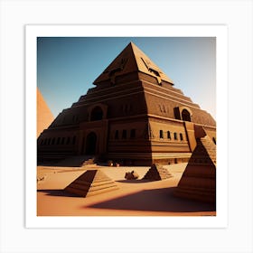 Gothic Ancient Egyptian 3 Pyramids During Sunset 8k Resolution Gothic Style Expressionism Masterpiece Monochromatic Tetredic Ornate Colors Unreal Engine 5 Cinema 2dd4f32a B1dd 4194 B2d3 Fdbc2abc189c Art Print