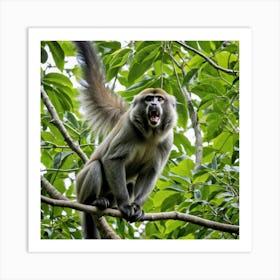 Monkey In A Tree 4 Art Print