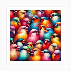 Many Birds Singing Art Print