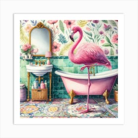 Pink Flamingo 1 Art Print