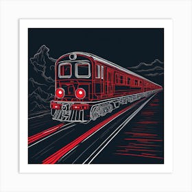 Train On The Tracks 1 Art Print