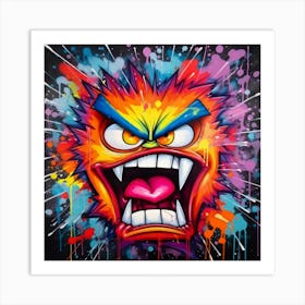 Splatter Monster Art Print