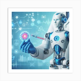 Robot In A Lab Coat Art Print