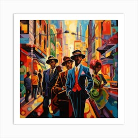 Three Men In Suits Art Print