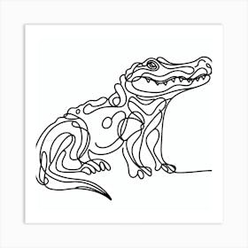 Crocodile Picasso style 1 Art Print