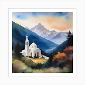 Church In The Mountains 2 Art Print