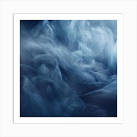 Blue Smoke Art Print