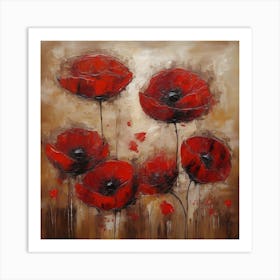 Flower of Large Red Poppy Art Print