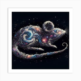 Galaxy Rat Art Print