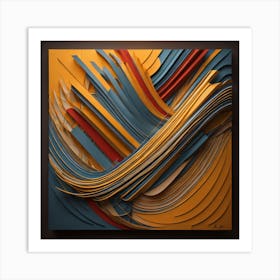 Lines abstract rain Art Print