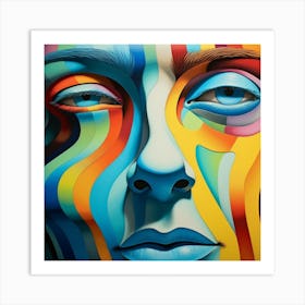 Woman'S Face Art Print