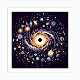 Pixelated Universe Art Print