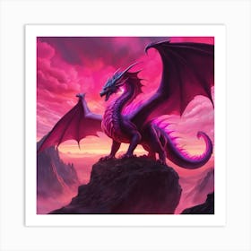 Purple Dragon Art Print