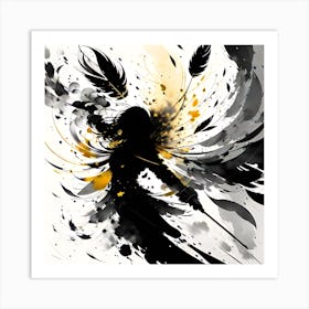 Black And White Painting 12 Art Print