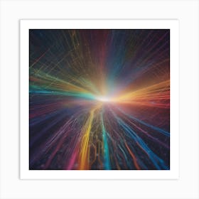 Abstract Rays Of Light 6 Art Print