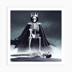 Skeleton King Art Print