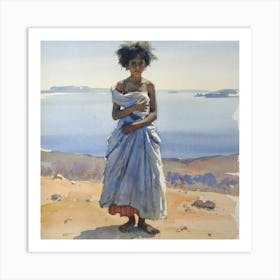 Girl In A Dress 1 Art Print