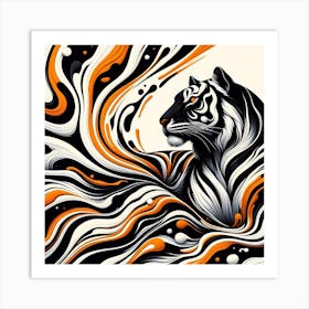 Abstract Tiger Art Print