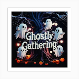 Happy halloween Illustration Spooky Horror devi background4 (2) Art Print