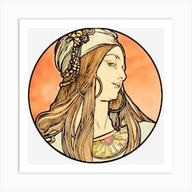 Bohemian Woman Gypsy Boho Lady Art Print