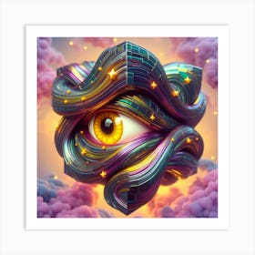 Eye In The Clouds Art Print