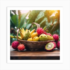 The Essence of Summer in a Basket Art Print
