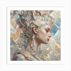 The Jigsaw Becomes Her - Pastel 2 Art Print