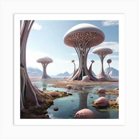Mushroom Island Art Print