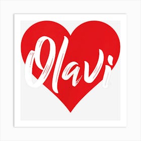 Ich Liebe Olavi Vorname Tshirt Liebe Herz Art Print