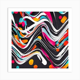 Abstract Wavy Pattern 1 Art Print