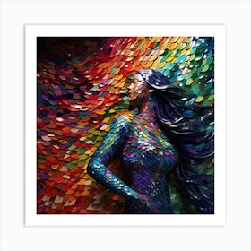 Maraclemente 3d Mosaic Mermaid Vibrant Metallic Colors Beautifu F17ee9de 8464 46b2 9de9 0cdf7eba3a32 Art Print