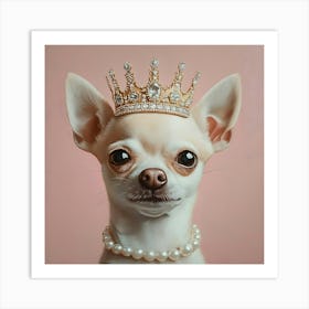 Chihuahua In Crown And Pearls 11 Poster