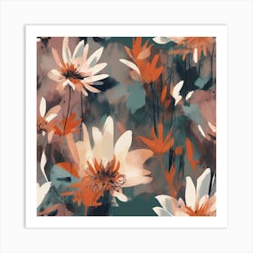 Abstract Flowers Art Prints and Posters Art Print