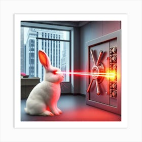 Rabbit In The Bank Art Print