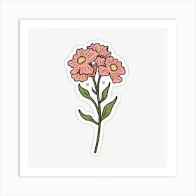 Pink Flowers 1 Art Print