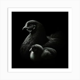 Hen And Chick 5 Art Print