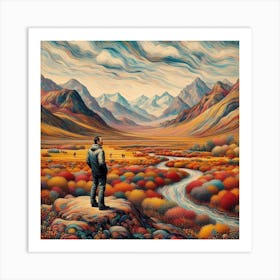 Man Looking At A River Art Print