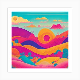 Psychedelic Landscape Art Print