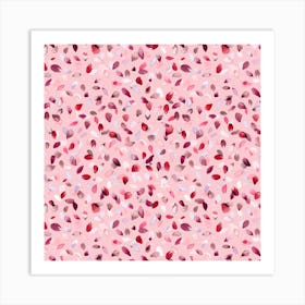 Petals Pastel Pink Square Art Print