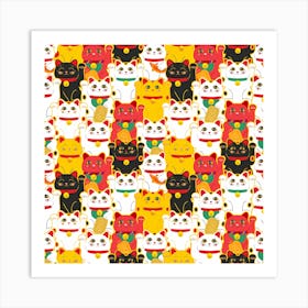 Maneki Neko Cat Art Print