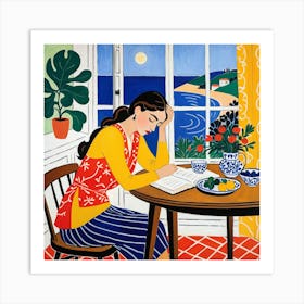 Woman Reading Art Print