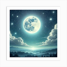 Full Moon In The Sky 11 Art Print